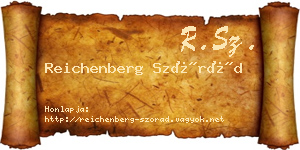 Reichenberg Szórád névjegykártya